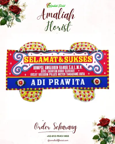 Karangan Bunga Ucapan Selamat di Amplas